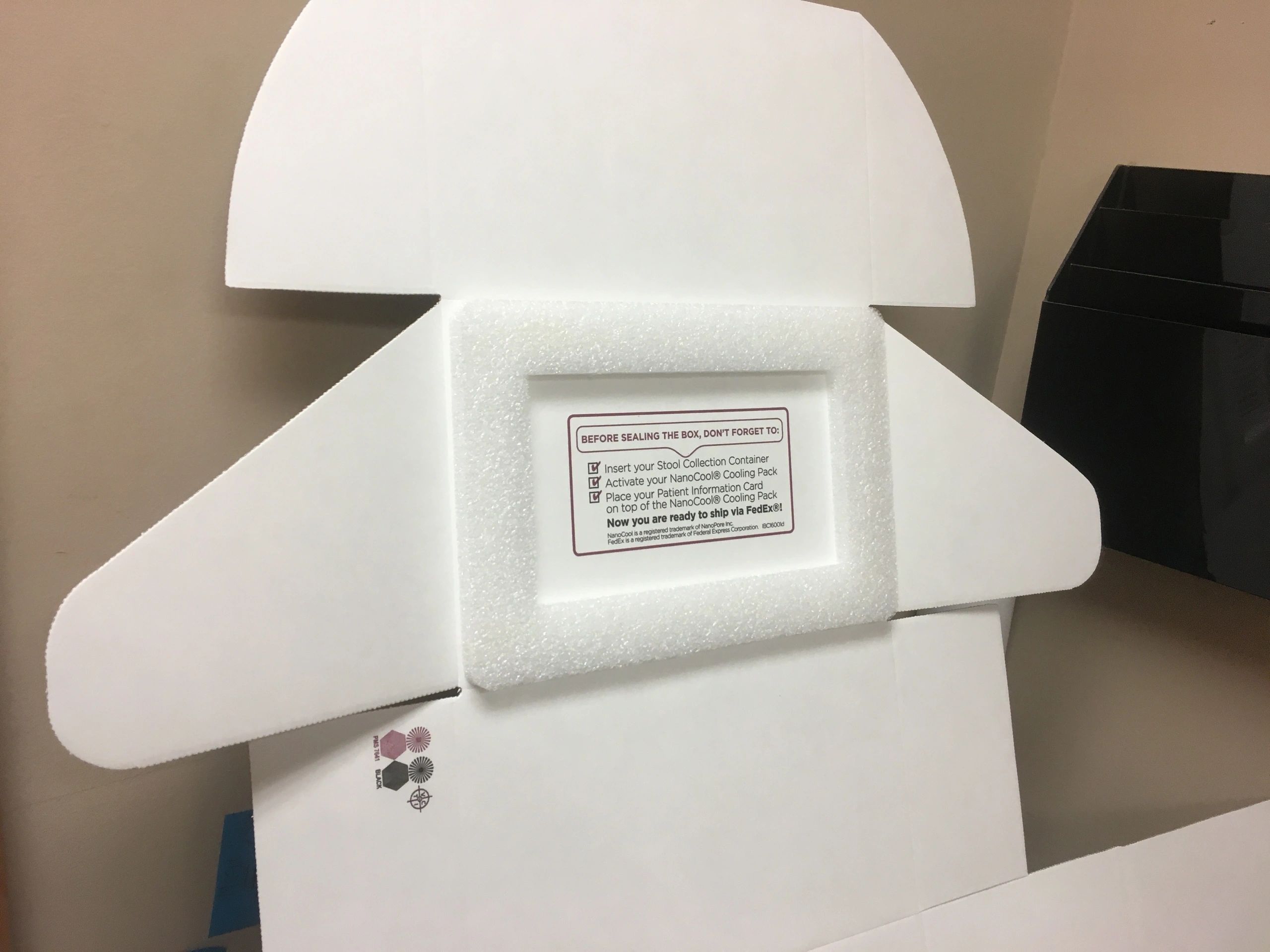 Shipping box with foam padding